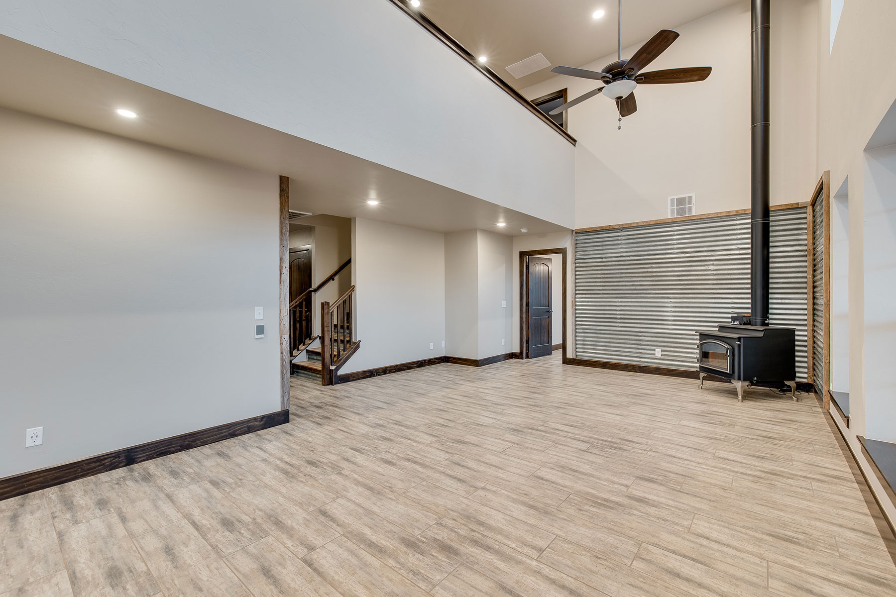 Interior of pole barn home