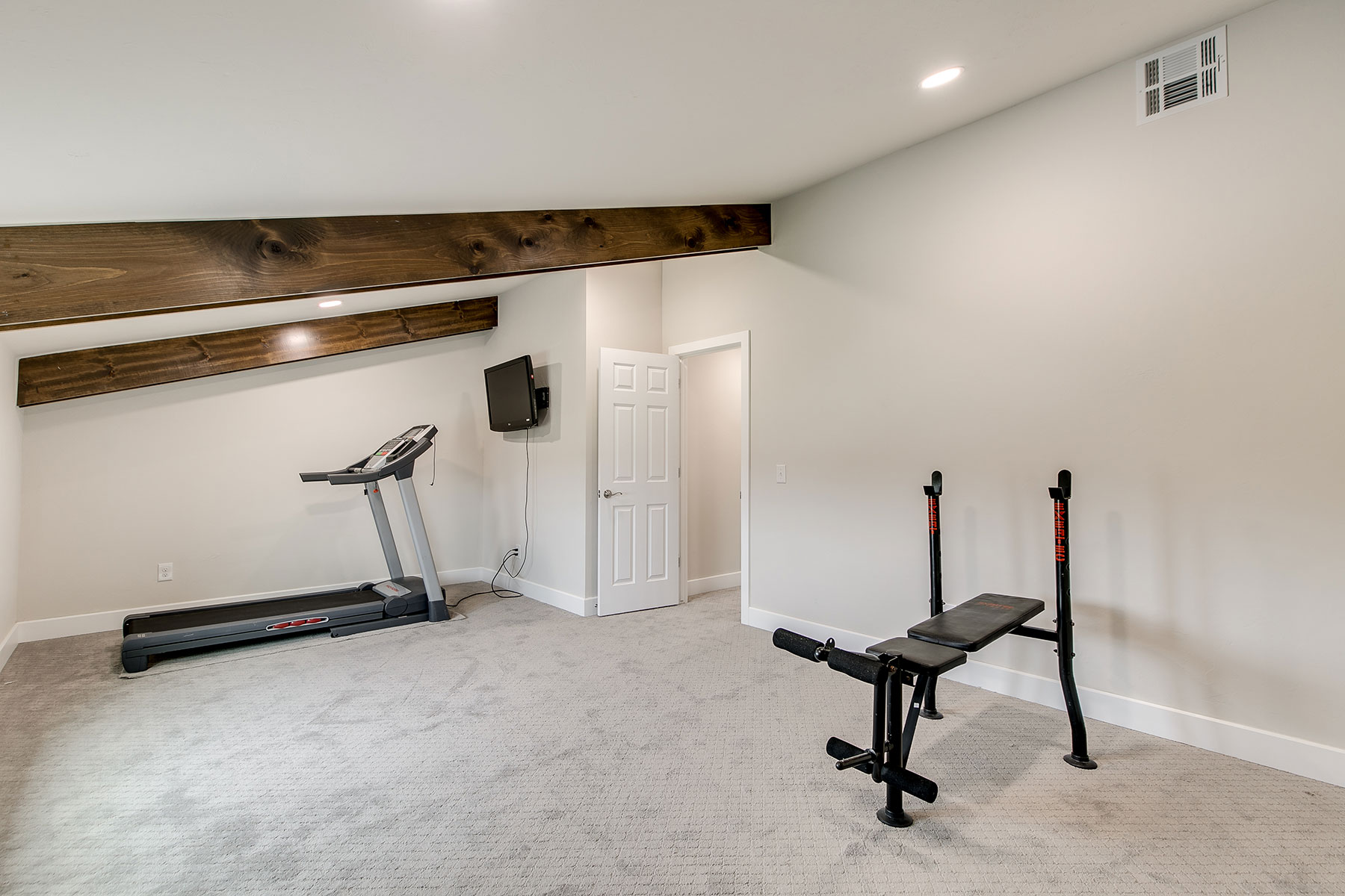 Pole Barn Home Workout Area